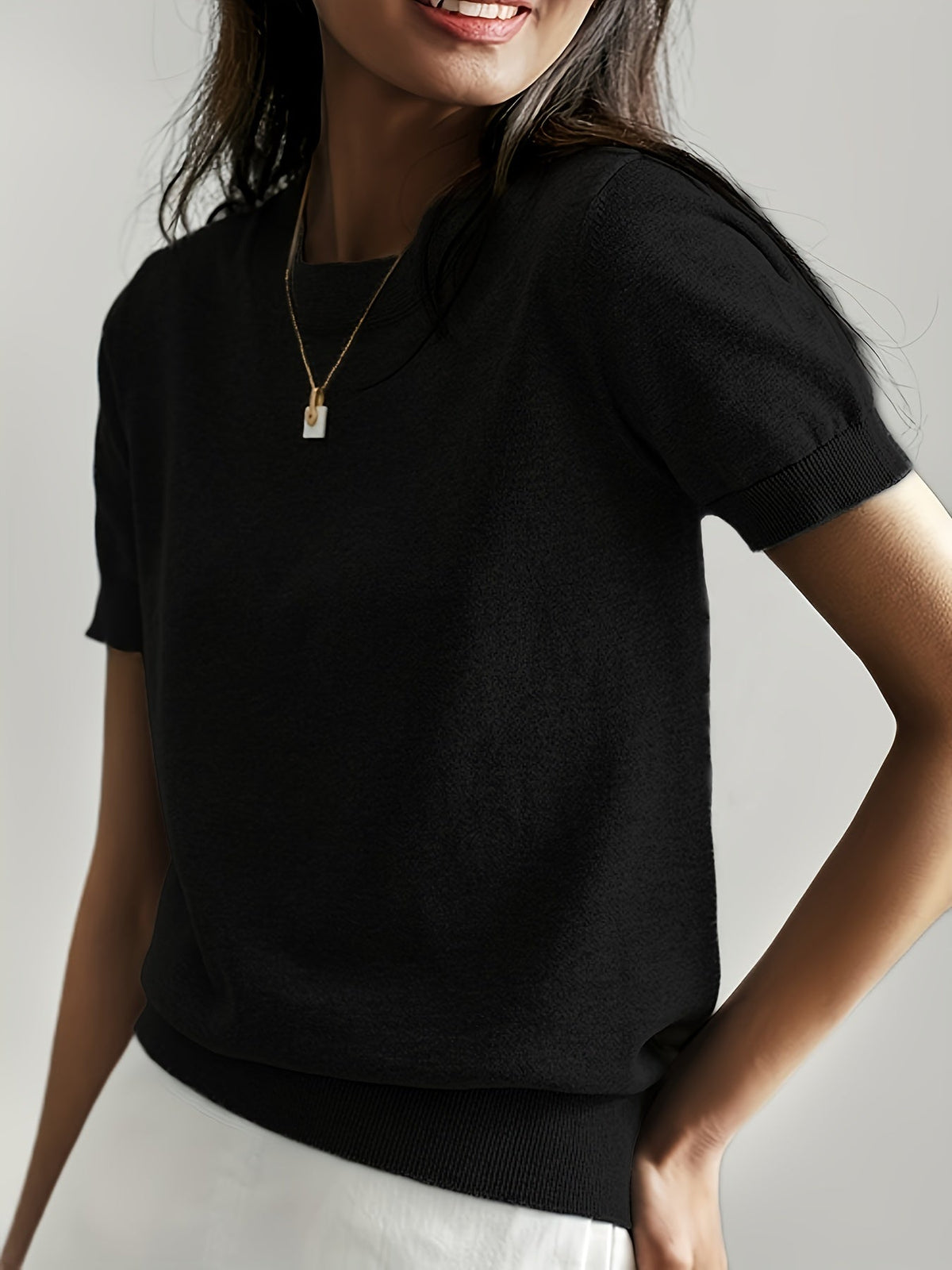 Ginny – sweter z dzianiny w stylu casual chic dla nowoczesnych kobiet – na każdą porę roku