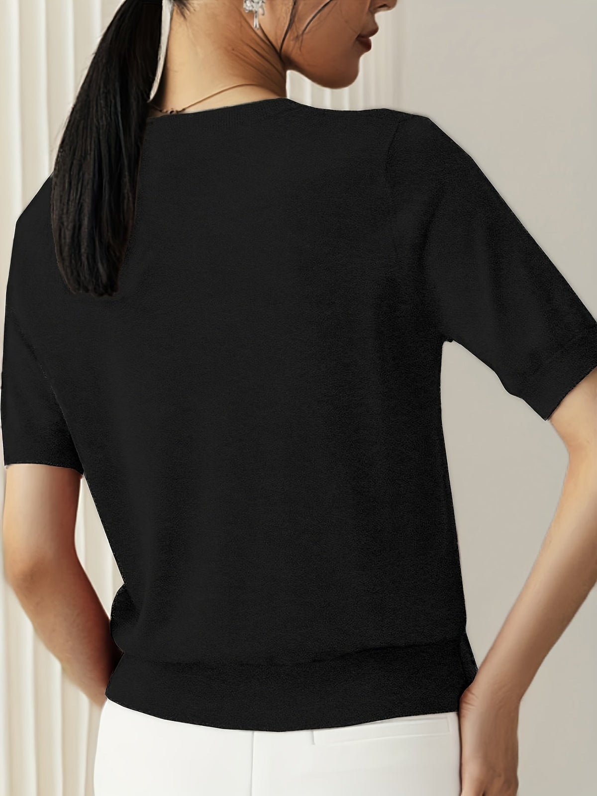 Ginny – sweter z dzianiny w stylu casual chic dla nowoczesnych kobiet – na każdą porę roku
