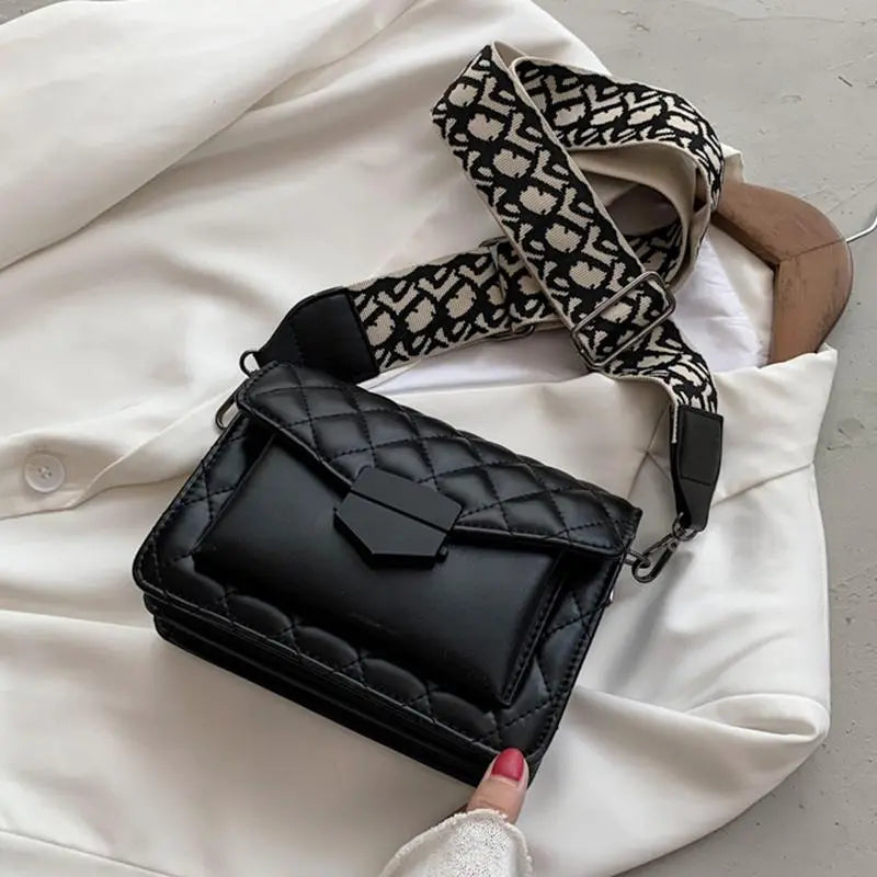 Sylvie | Torebka damska crossbody z pikowanej skóry wegańskiej