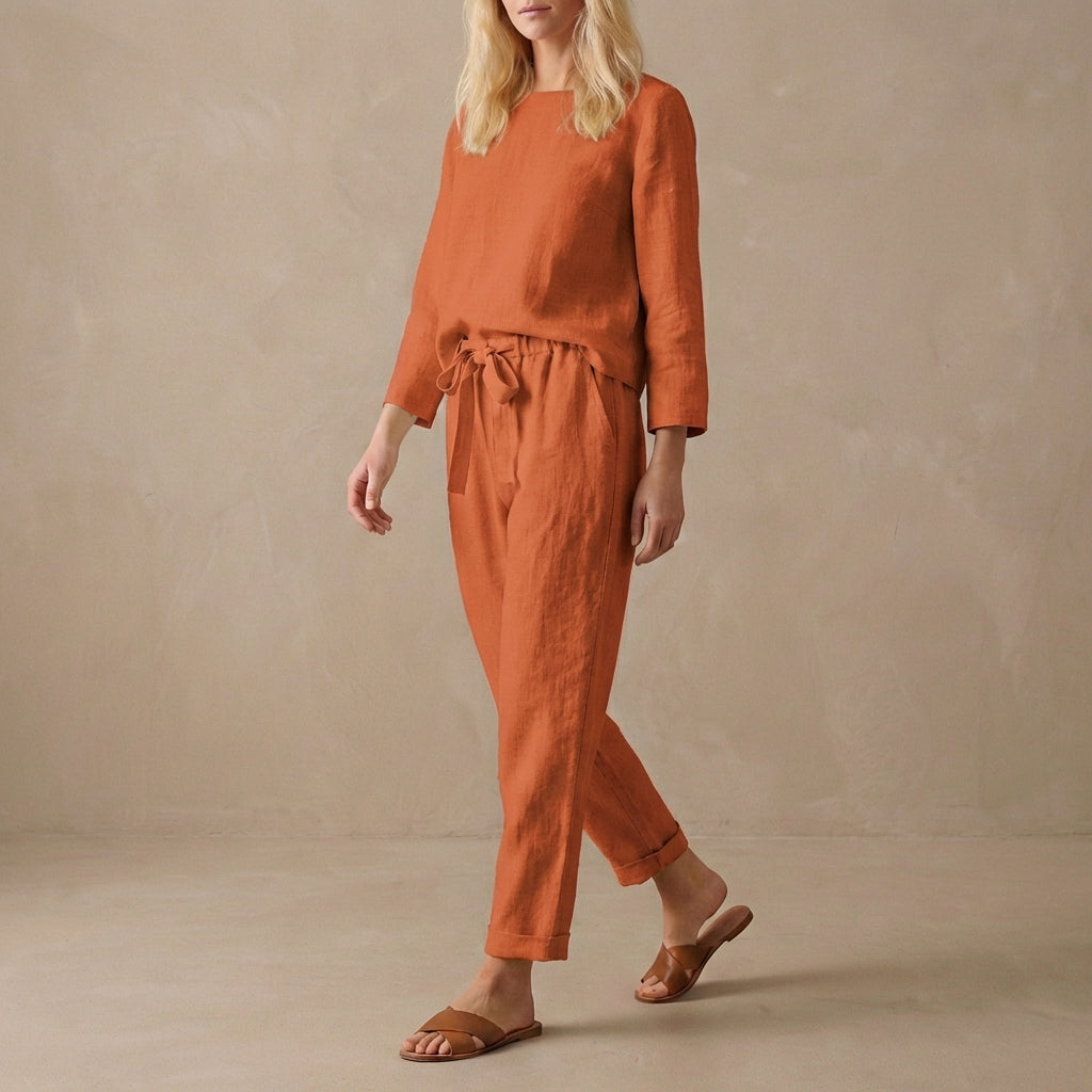 Jamie | Komplet damski loungewear z luźnym topem i spodniami