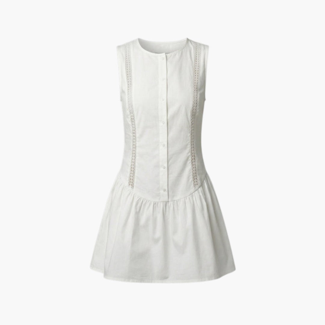 Marjorie | Damska sukienka mini zapinana na guziki z przodu casual elegancka