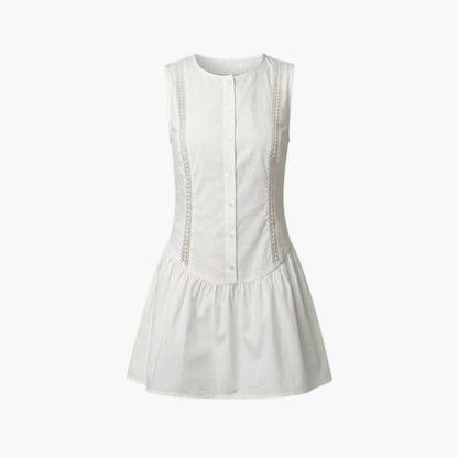 Marjorie | Damska sukienka mini zapinana na guziki z przodu casual elegancka