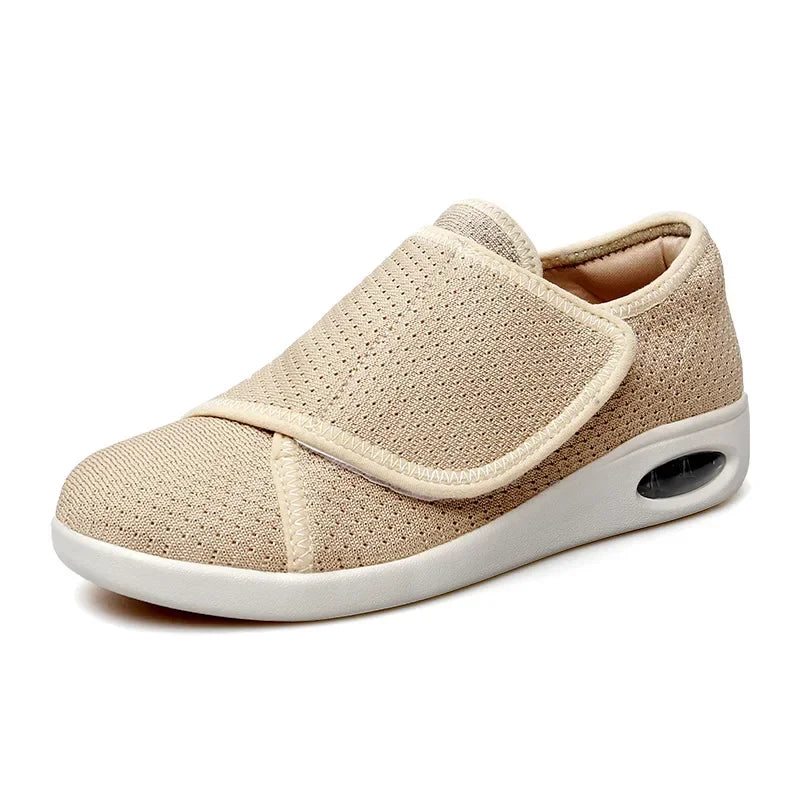 Solenne - Damskie buty ortopedyczne haluks na rzepy z oddychającą siateczką i amortyzacją