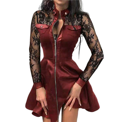 Seraphine - Sukienka Damska z Zamkiem w Stylu Gotyckim | Elegancka Sukienka Wieczorowa