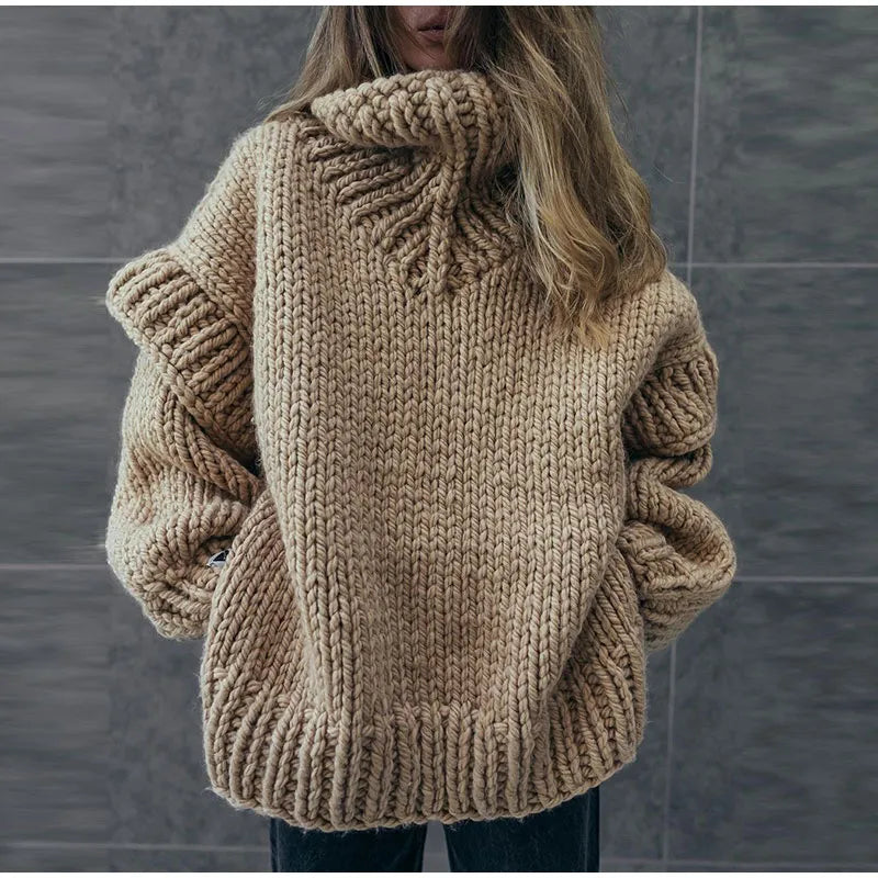 Magda | Damski sweter oversize z golfem