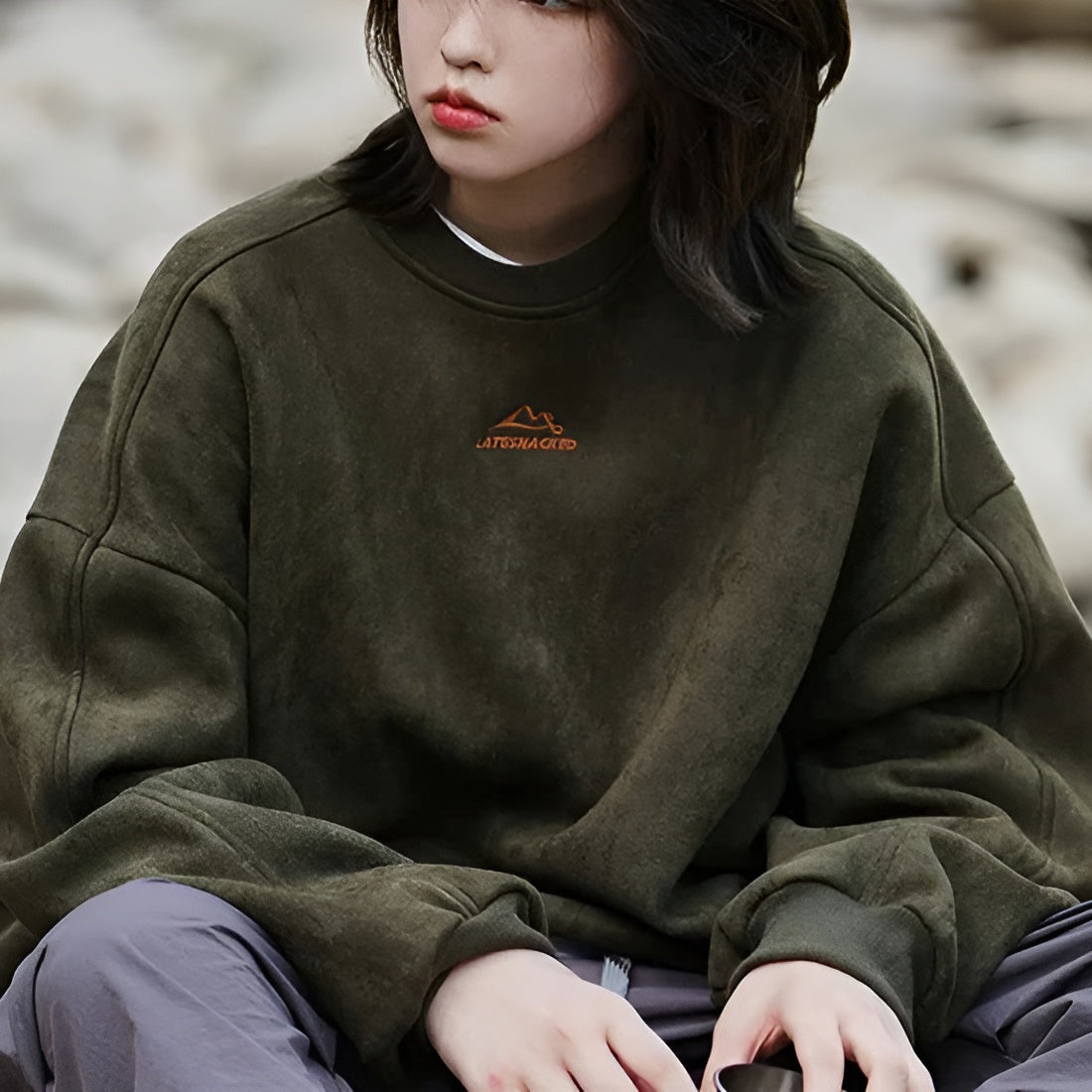 Fern - Oversize’owa bluza damska o outdoorowo-casualowym charakterze
