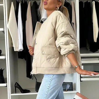 Maisie - Kurtka Jesienna Damska Bomber | Taliowany Krój