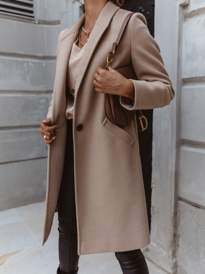Olivia | Długi i elegancki damski płaszcz zimowy