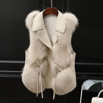 Juliet | Damski żakiet z kontrastową lamówką i skórzanym kołnierzem, elegancki i stylowy fason