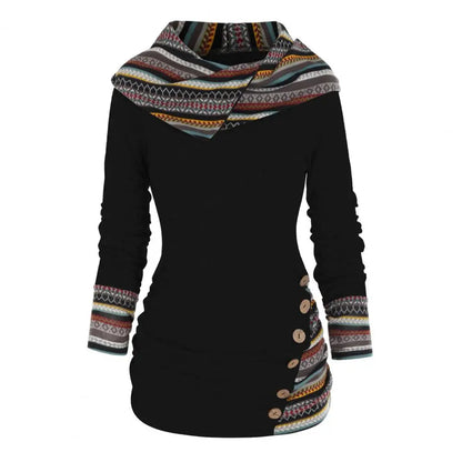 Bryony | Damska bluza z kapturem w stylu etnicznym, wygodny i modny fason na co dzień