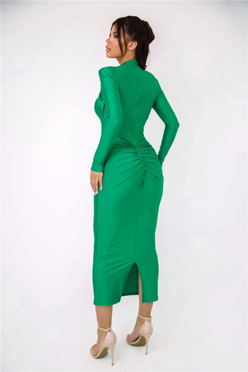 Glenna | Sukienka midi FRESH LABEL Aiaccia elegancka casualowa