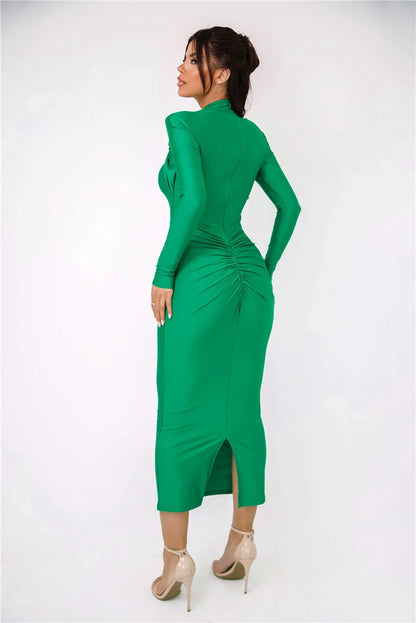 Glenna | Sukienka midi FRESH LABEL Aiaccia elegancka casualowa