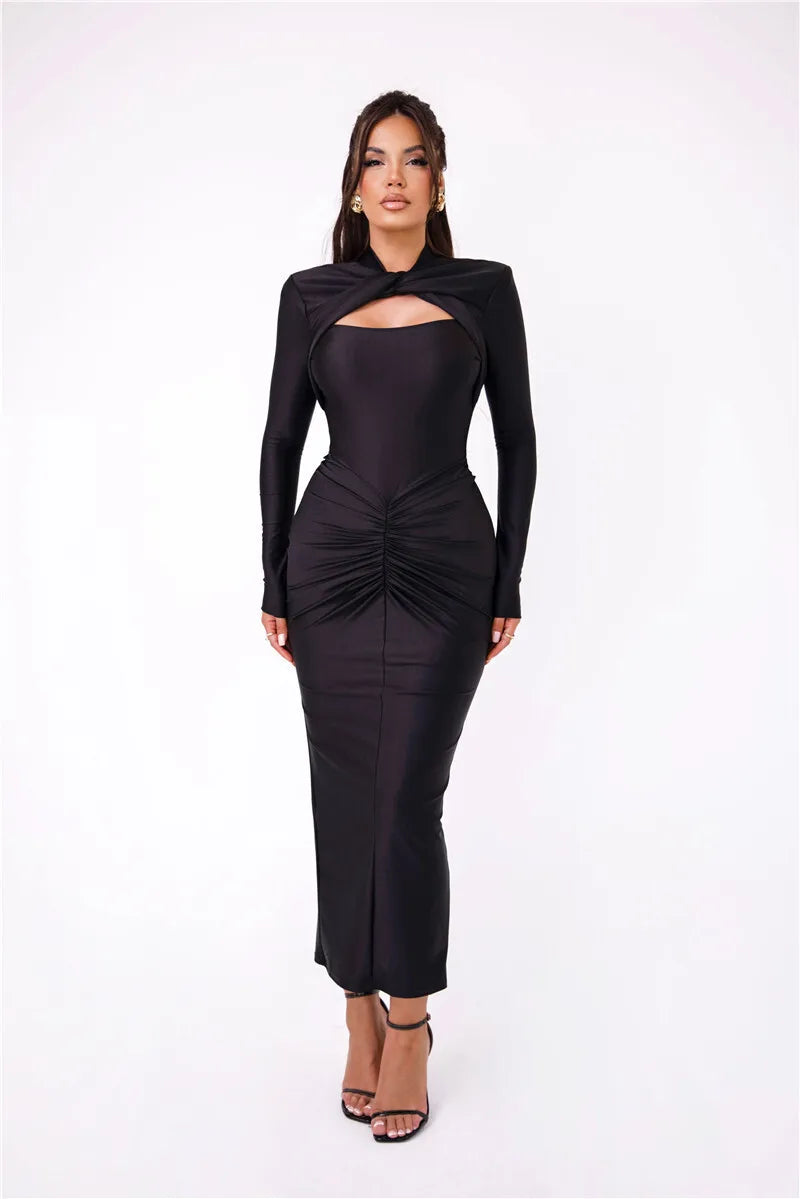 Glenna | Sukienka midi FRESH LABEL Aiaccia elegancka casualowa