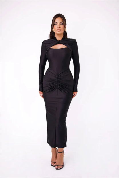Glenna | Sukienka midi FRESH LABEL Aiaccia elegancka casualowa