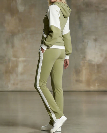 Eden | Miejski damski komplet dresowy w stylu colorblock, nowoczesny i wygodny fason
