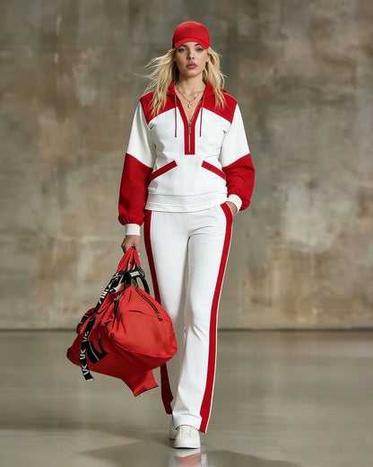 Eden | Miejski damski komplet dresowy w stylu colorblock, nowoczesny i wygodny fason