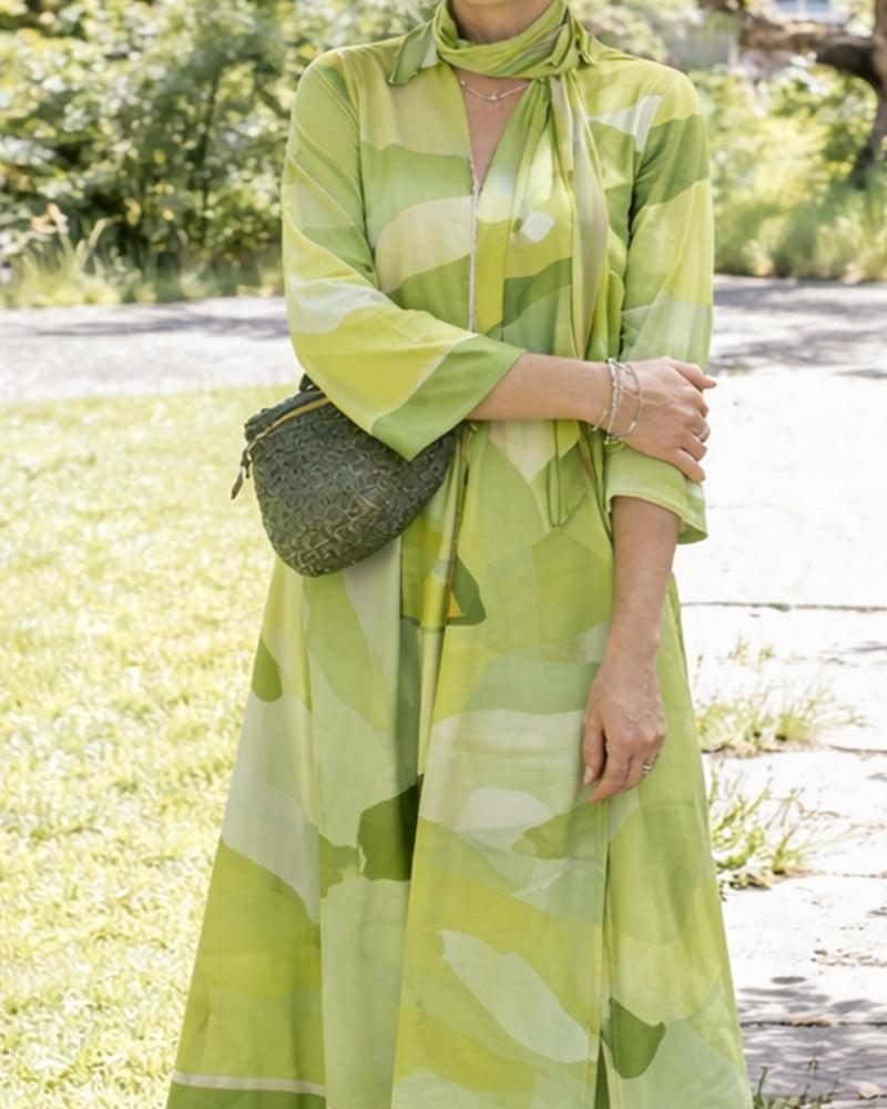 Alison | Sukienka midi damska w wiosenny print