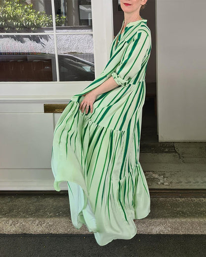 Jayda | Sukienka maxi damska w paski w wiosenno-letnim stylu