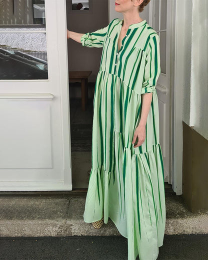 Jayda | Sukienka maxi damska w paski w wiosenno-letnim stylu