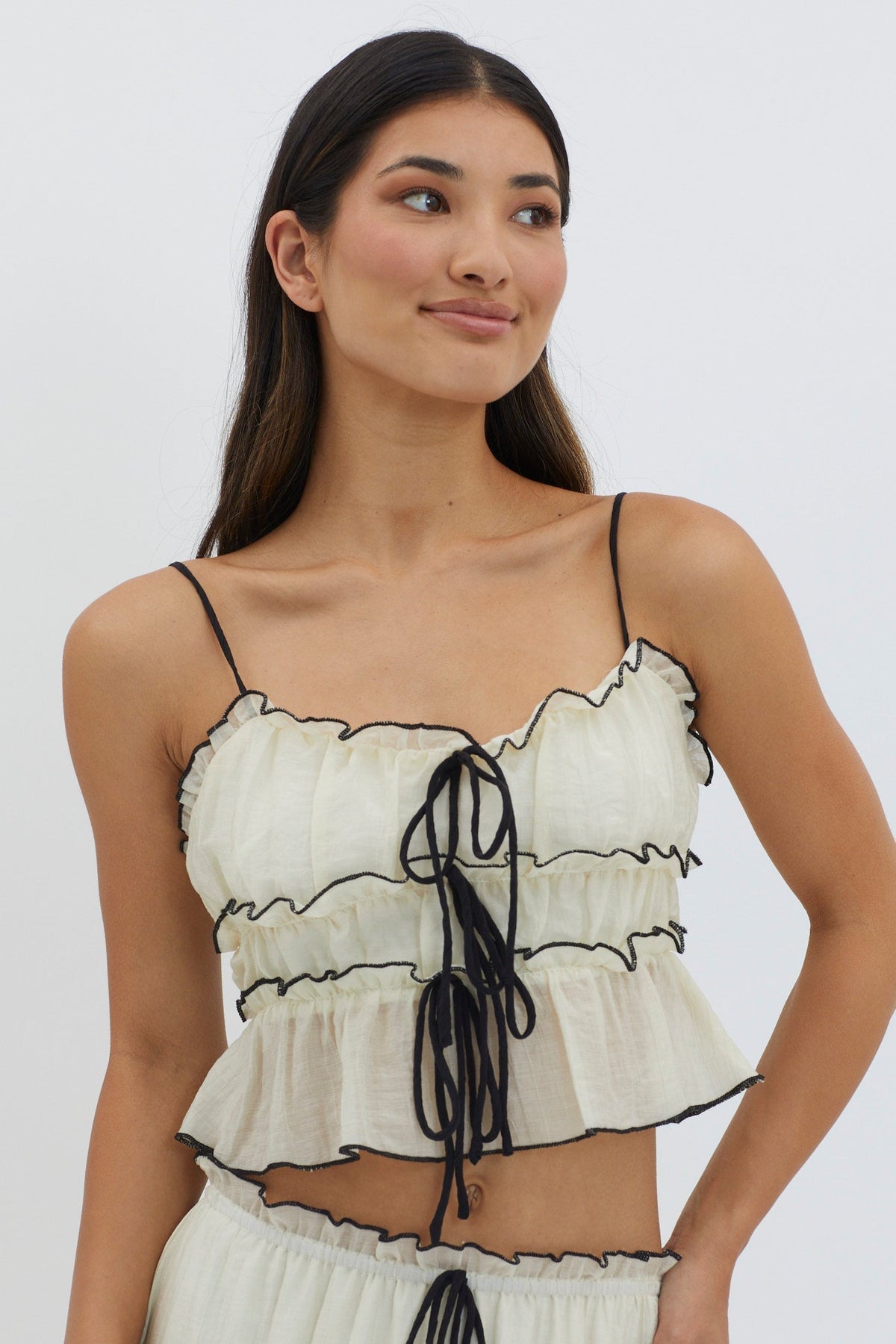 Kaylee | Damski komplet Roxy crop top i spódnica maxi boho letni lekki