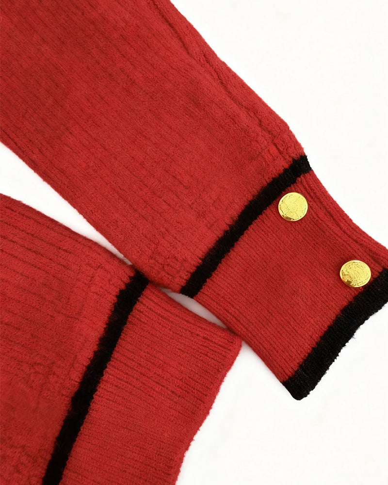 Zelda | Casualowy damski krótki sweter polo w stylu colorblock, nowoczesny i swobodny fason