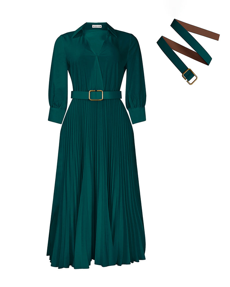 Rosalyn | Sukienka maxi damska plus size z dekoltem w serek