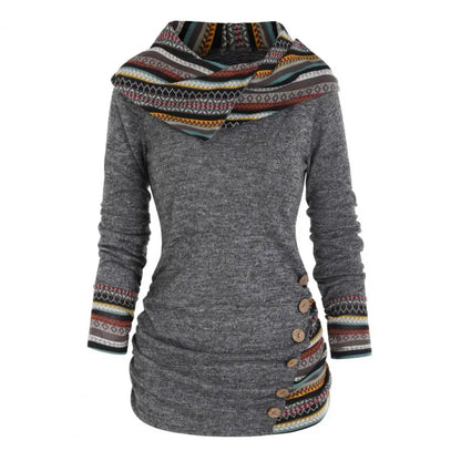 Bryony | Damska bluza z kapturem w stylu etnicznym, wygodny i modny fason na co dzień