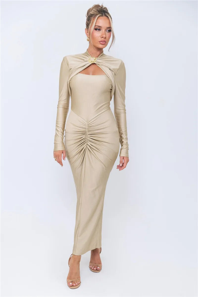 Glenna | Sukienka midi FRESH LABEL Aiaccia elegancka casualowa