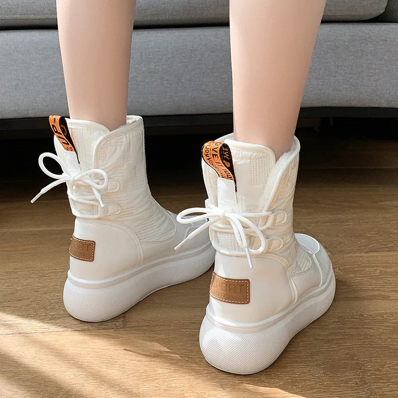 Maeve - Damskie buty śniegowce ocieplane, wodoodporne, styl sportowo-casual