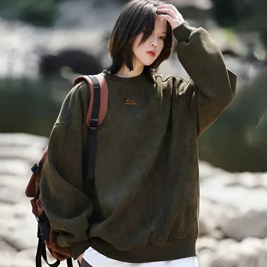 Fern - Oversize’owa bluza damska o outdoorowo-casualowym charakterze