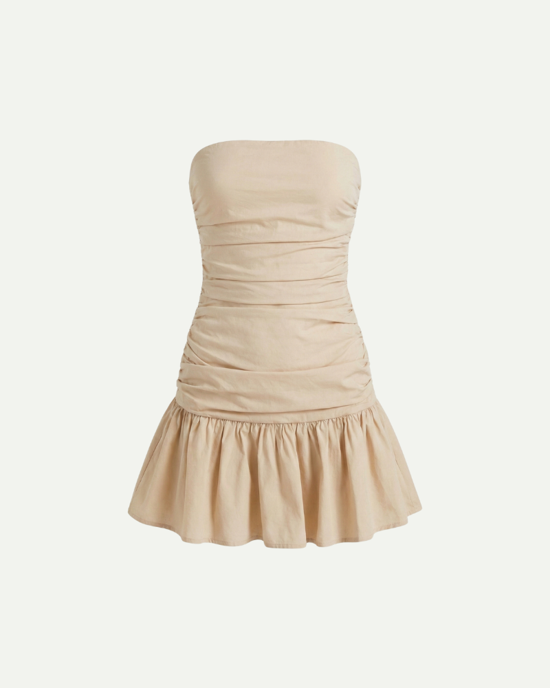 Dimity | Marielle – damska mini sukienka bez ramiączek – elegancka letnia sukienka wieczorowa