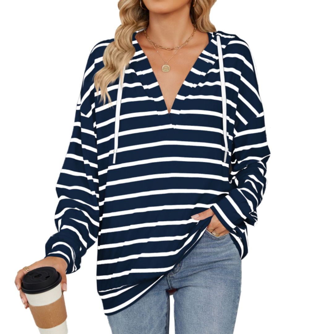 Deborah - Bluza w Luźnym Kroju – Casualowa Bluza z Długim Rękawem