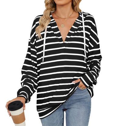 Deborah - Bluza w Luźnym Kroju – Casualowa Bluza z Długim Rękawem