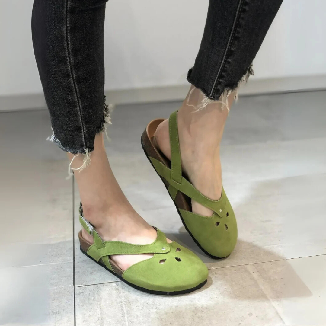 Joan | Sandały damskie z zabudowanym noskiem typu slingback, eleganckie i wygodne