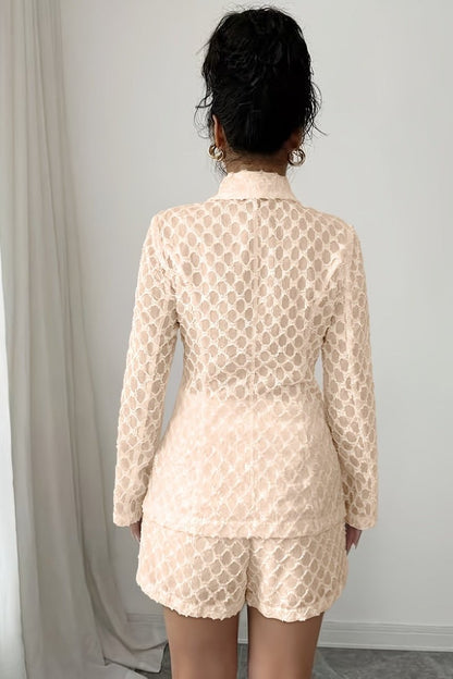 Lila | Damski komplet szorty casual elegancki lekki wygodny