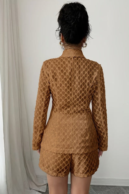 Lila | Damski komplet szorty casual elegancki lekki wygodny