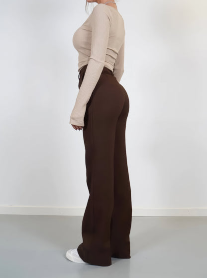 Lena | Eleganckie spodnie damskie z wysokim stanem