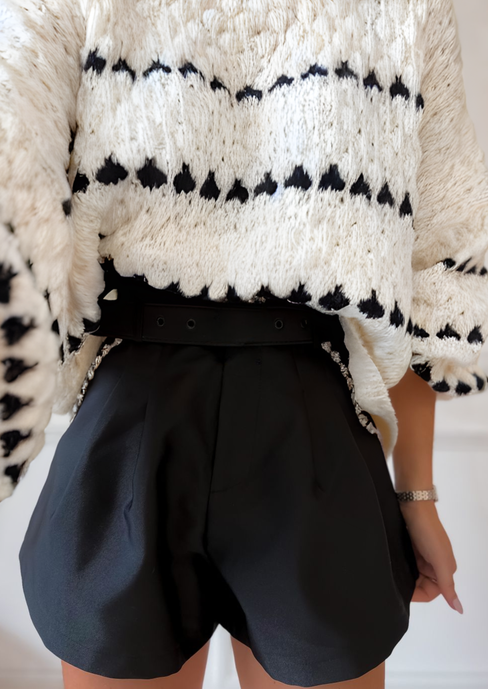 Luci | Nowoczesny damski sweter oversize, dzianinowy z wzorem, wygodny i stylowy fason