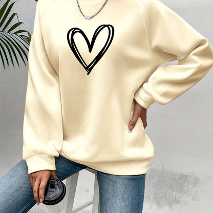 Darcy - Damska Sweter Codzienny | Motyw Serca