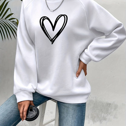 Darcy - Damska Sweter Codzienny | Motyw Serca