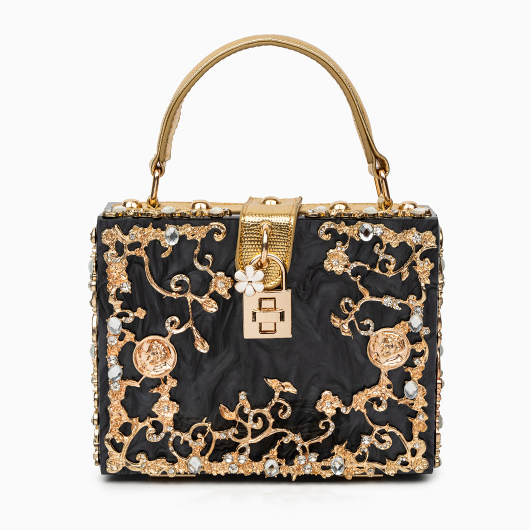Petula | Torebka damska luksusowa mini z kryształkami elegancka