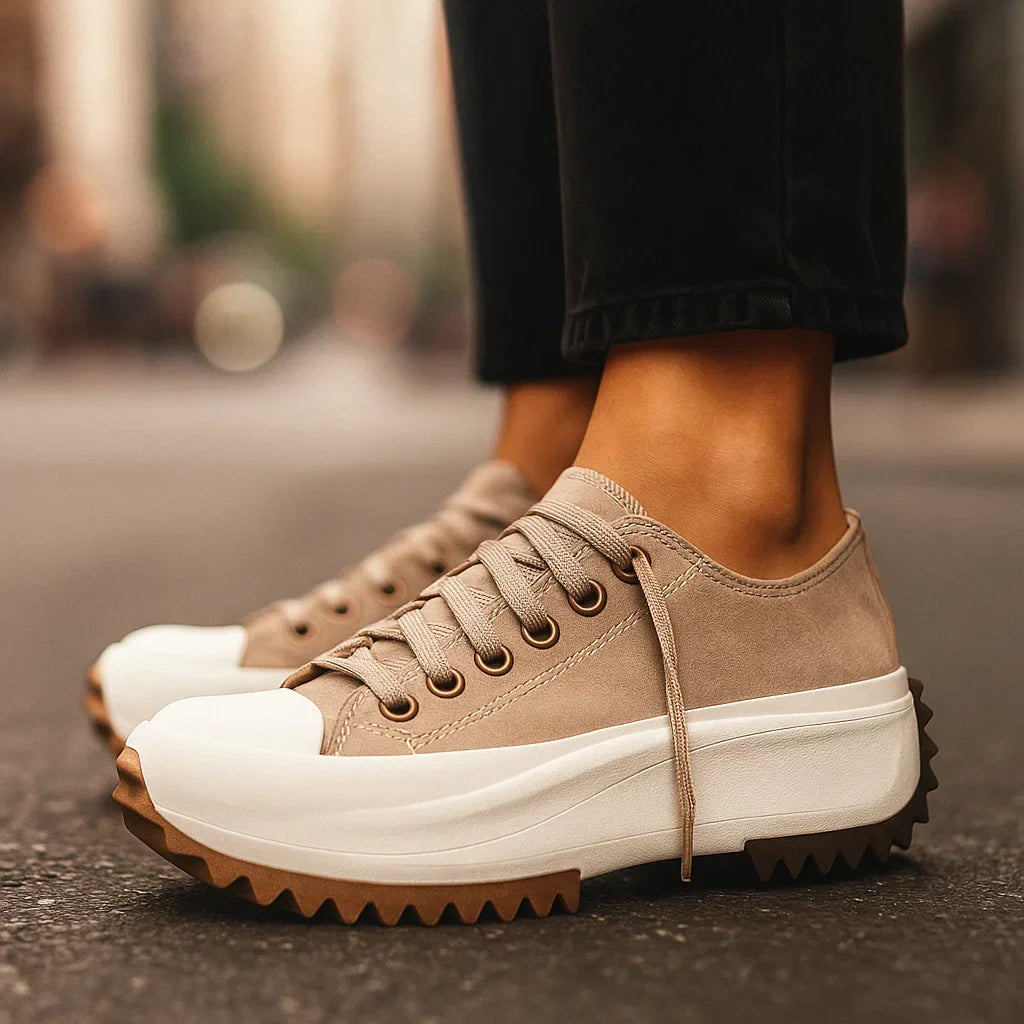 Lena – Damskie sneakersy na masywnej platformie z modnym wzorem