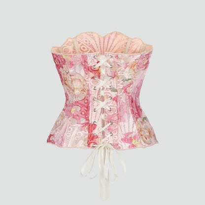 Margaretta | Top bustier damski koronkowy bez ramiączek w eleganckim stylu