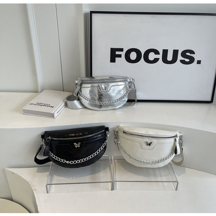 Edith | Damska torebka crossbody z łańcuszkiem, modna stylowa