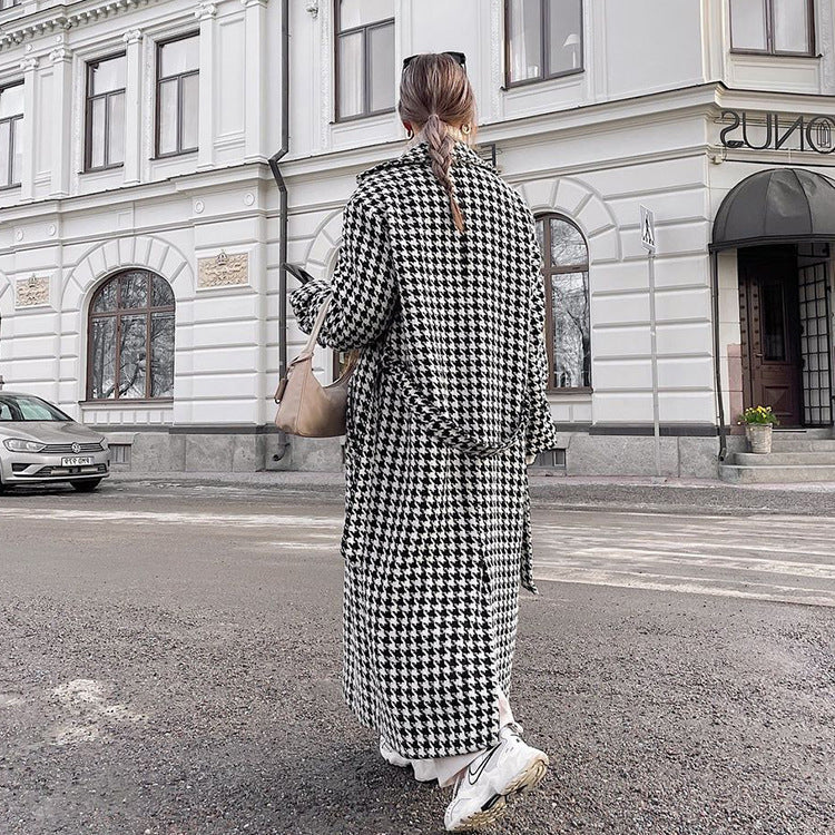 Mabel – Płaszcz damski w pepitkę oversize
