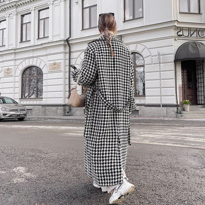 Mabel – Płaszcz damski w pepitkę oversize