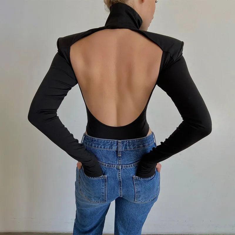 Eleanor - Body z golfem i odkrytymi plecami