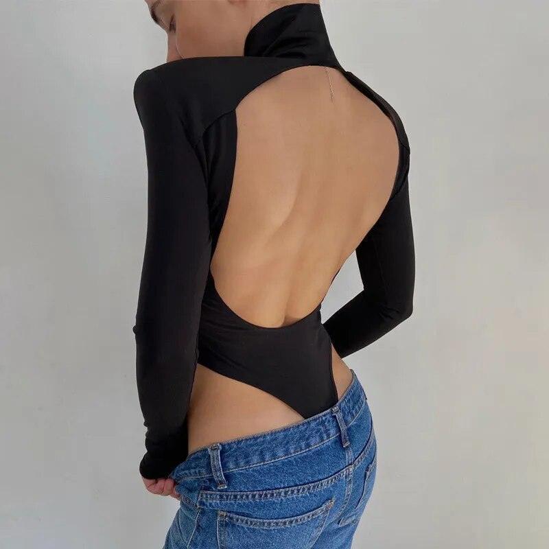 Eleanor - Body z golfem i odkrytymi plecami