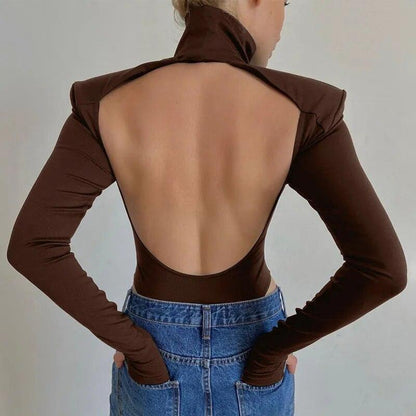 Eleanor - Body z golfem i odkrytymi plecami