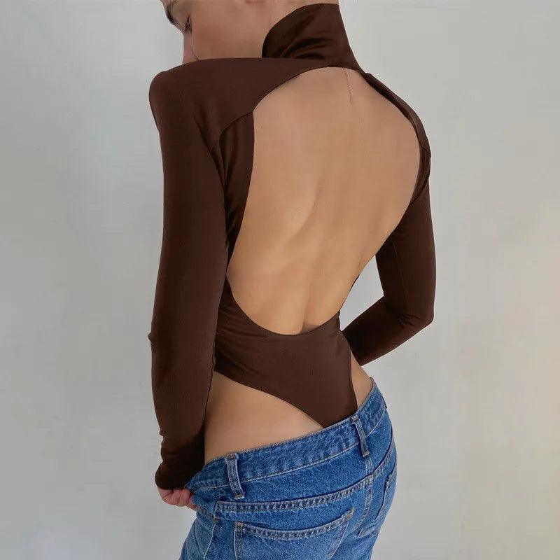 Eleanor - Body z golfem i odkrytymi plecami